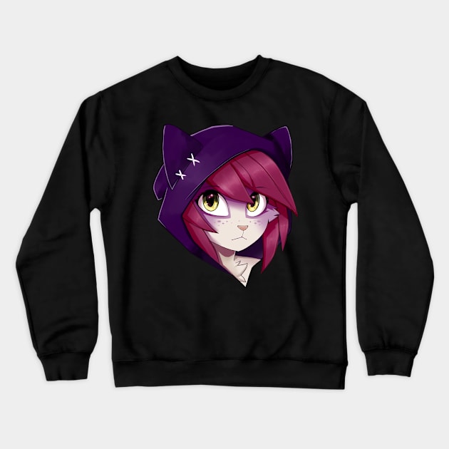 Cat Girl Crewneck Sweatshirt by cerebralvapor